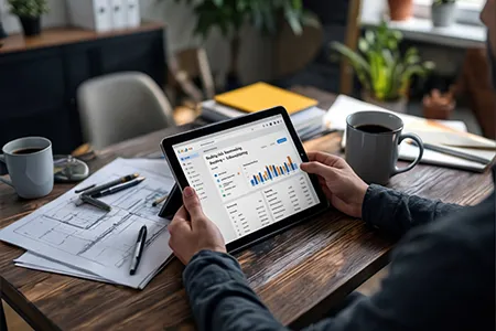 Market research and keyword analysis dashboard for contractor lead generation in the Massachusetts construction industry.
